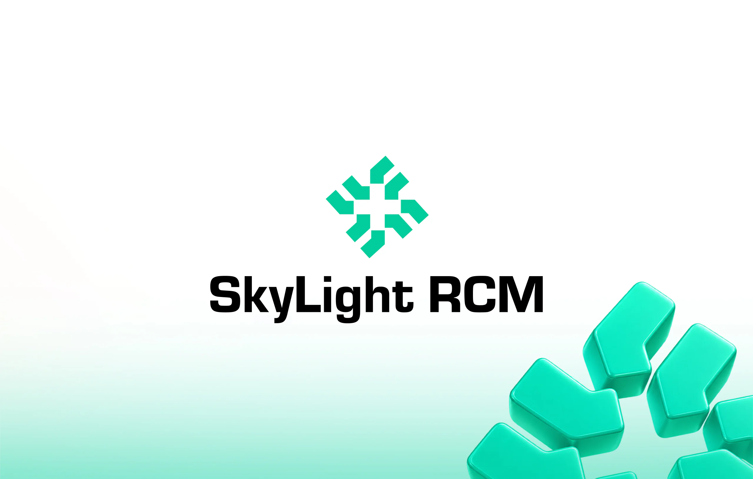 SkyLight RCM logo with green 3D bars on white